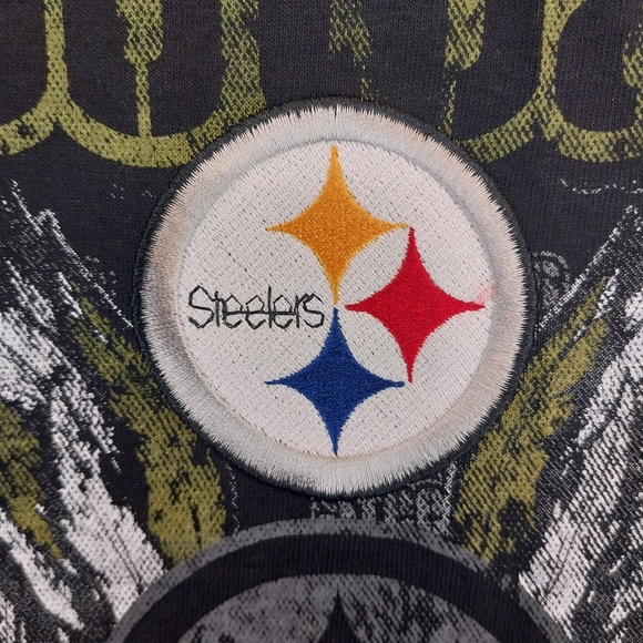 Pittsburg Steelers NWT Team Apparel NFL Mens Large T Shirt Embroidered Logo - Picture 4 of 8